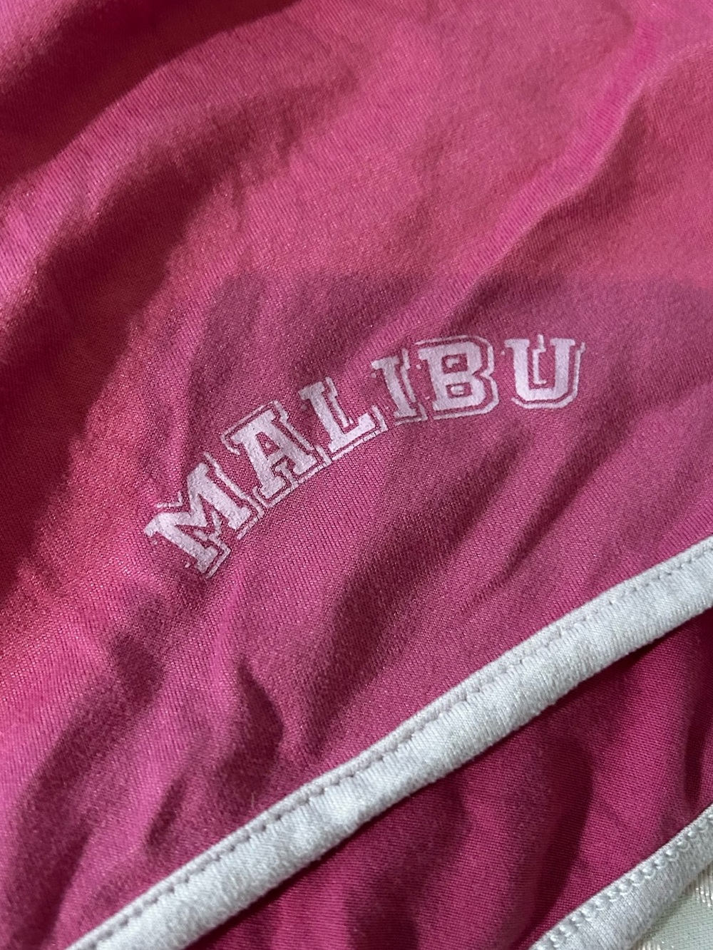 Malibu Fuchsia Sleep Top with White Trim